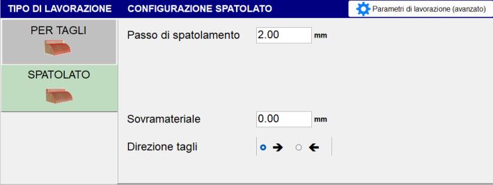 Configurazione spatolato